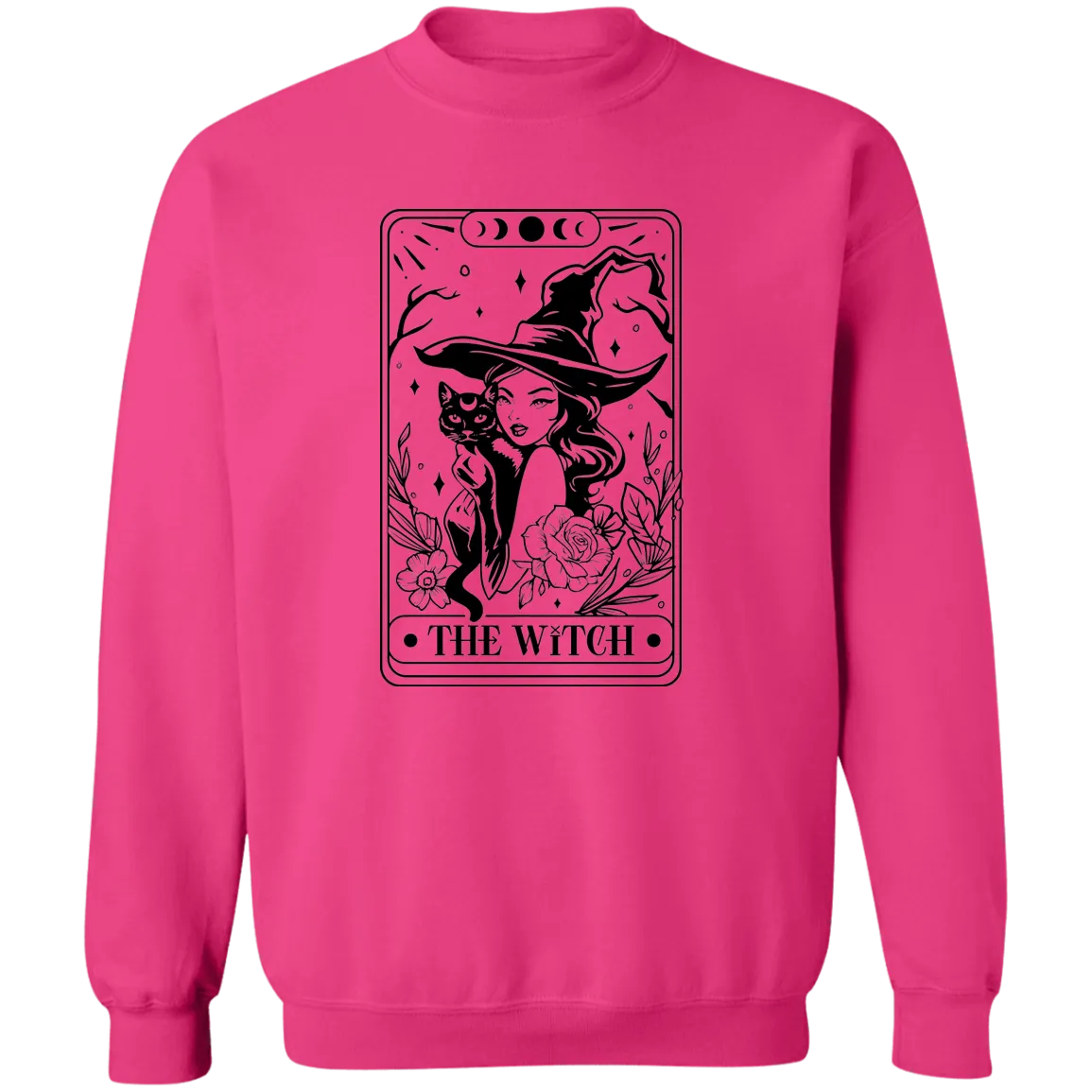 The Witch Tarot Card Crewneck Pullover Sweatshirt