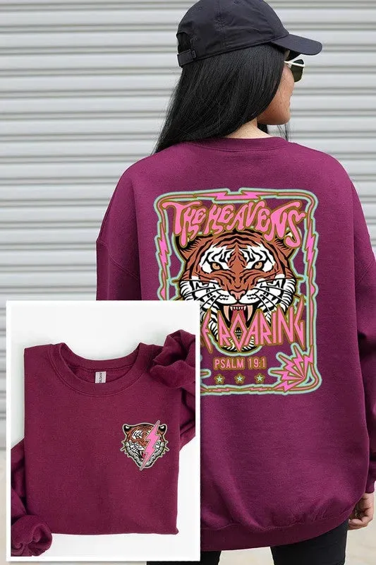 Tiger Graphic Fleece Sweatshirts