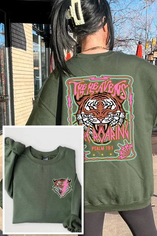 Tiger Graphic Fleece Sweatshirts