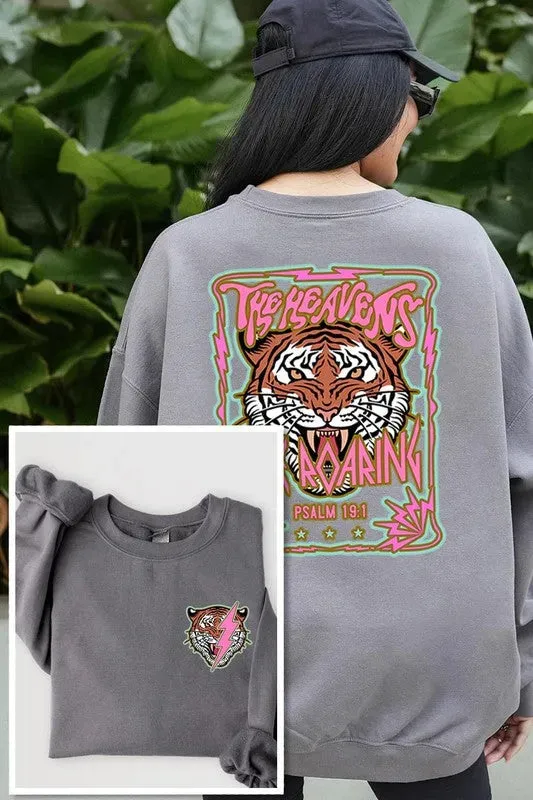 Tiger Graphic Fleece Sweatshirts