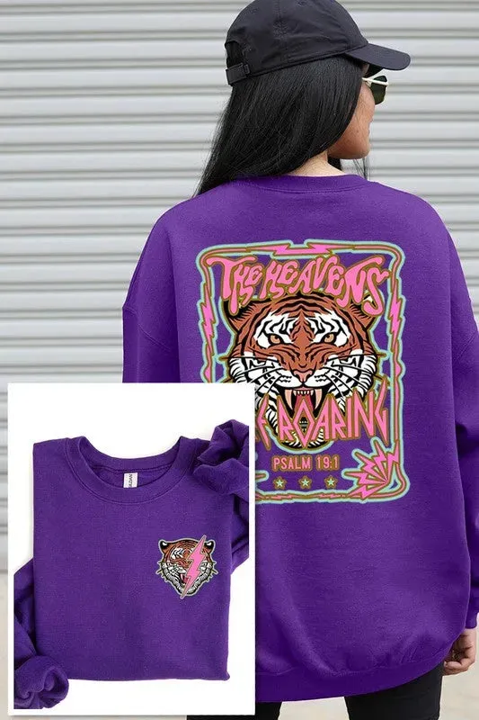 Tiger Graphic Fleece Sweatshirts