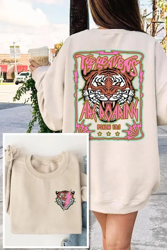 Tiger Graphic Fleece Sweatshirts