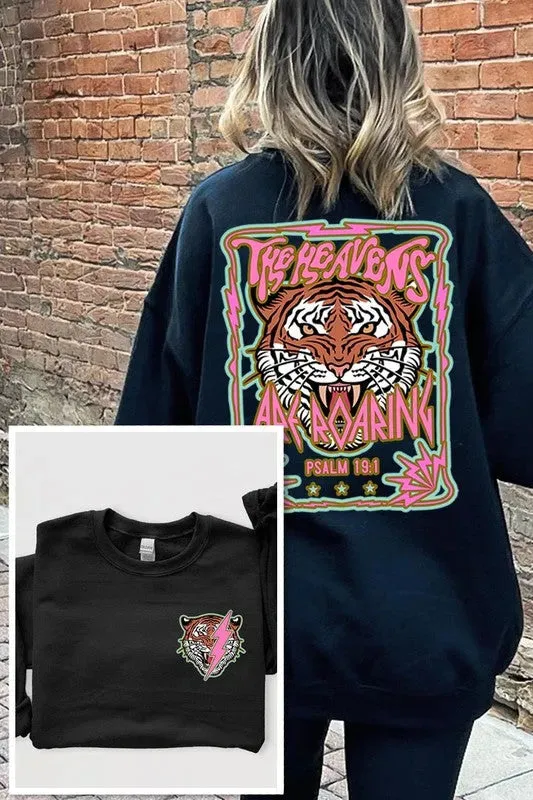Tiger Graphic Fleece Sweatshirts