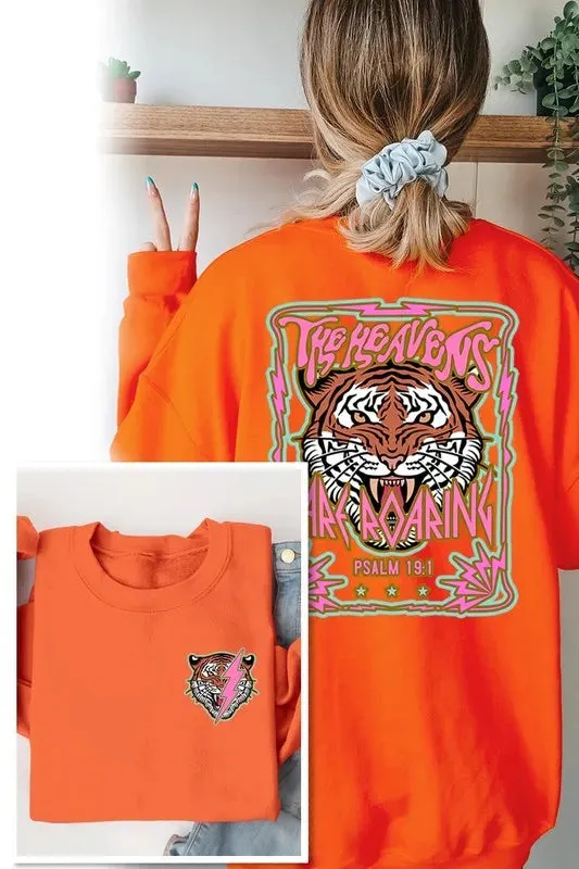 Tiger Graphic Fleece Sweatshirts