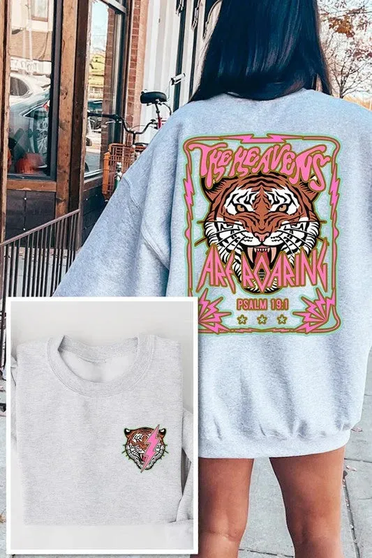 Tiger Graphic Fleece Sweatshirts