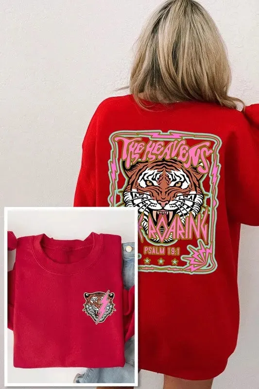 Tiger Graphic Fleece Sweatshirts