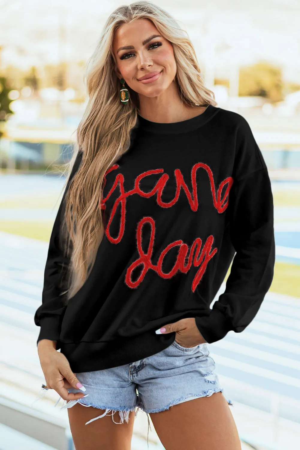 Tinsel Game Day Graphic Sweatshirt