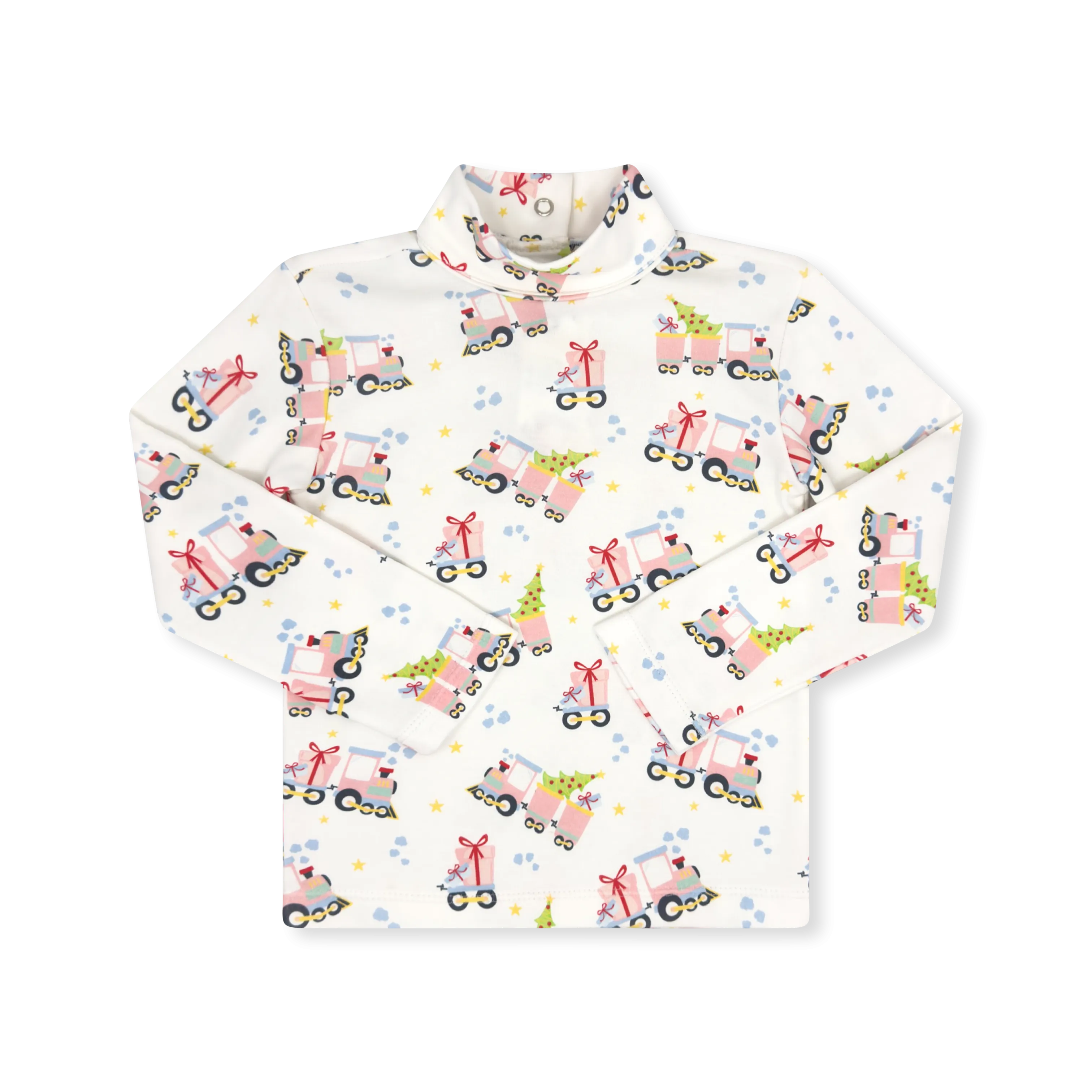 Tiny Tot Turtleneck - All Aboard, Pink