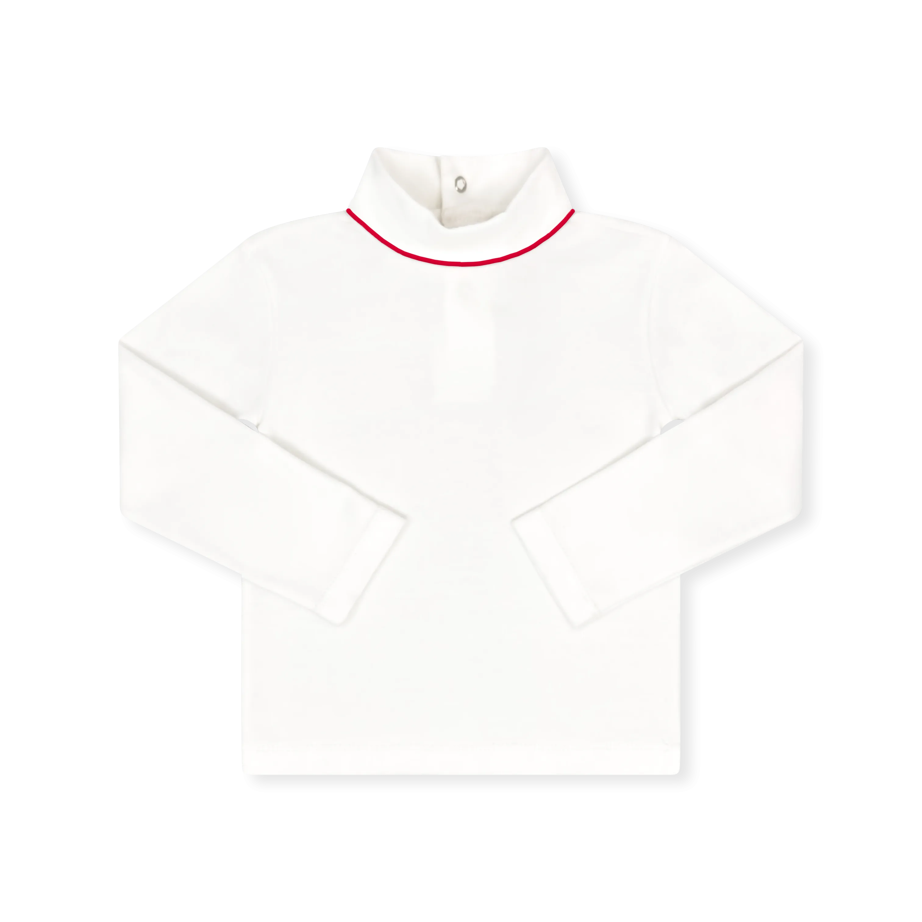Tiny Tot Turtleneck - Park White, Ridgeland Red
