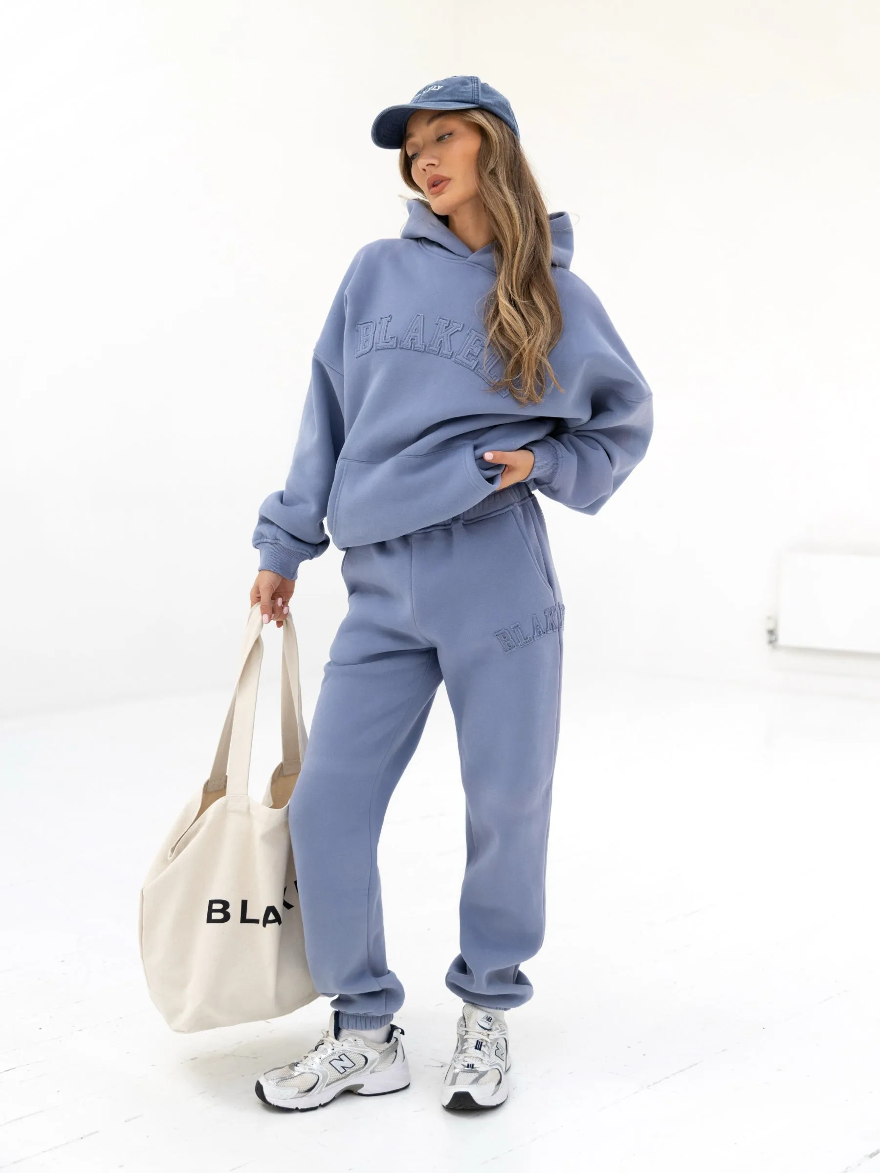 Tonal Varsity Sweatpants - Granite Blue