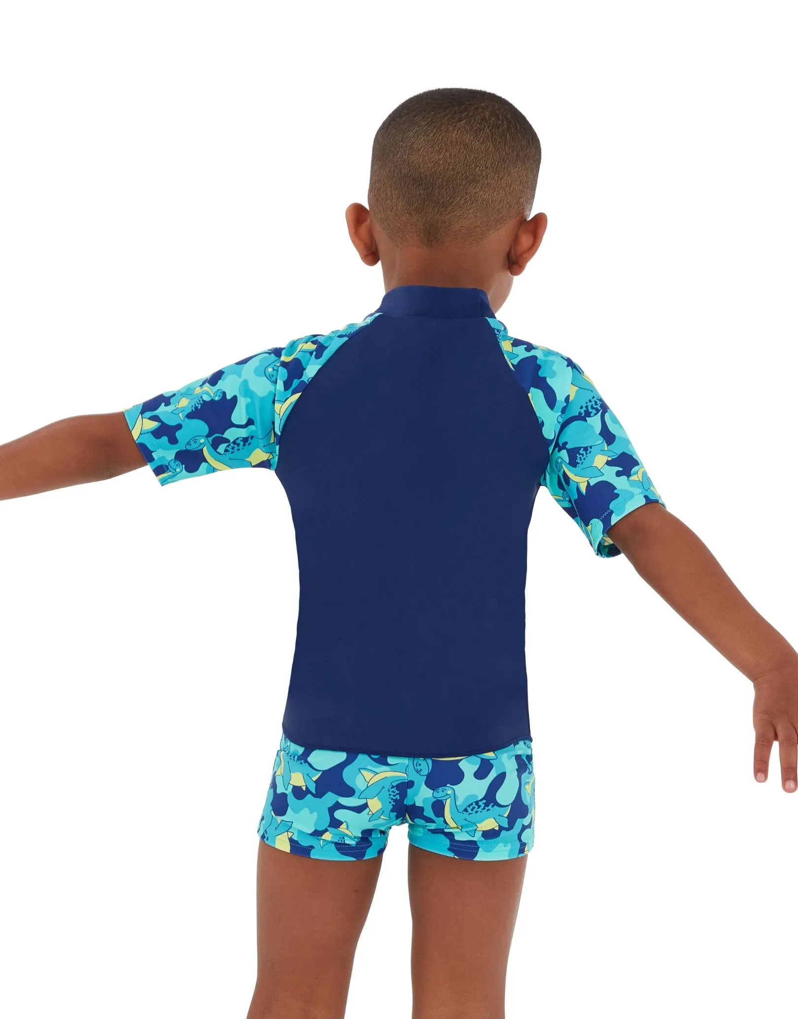 Tots Boys Printed Sun Protection Set - Blue