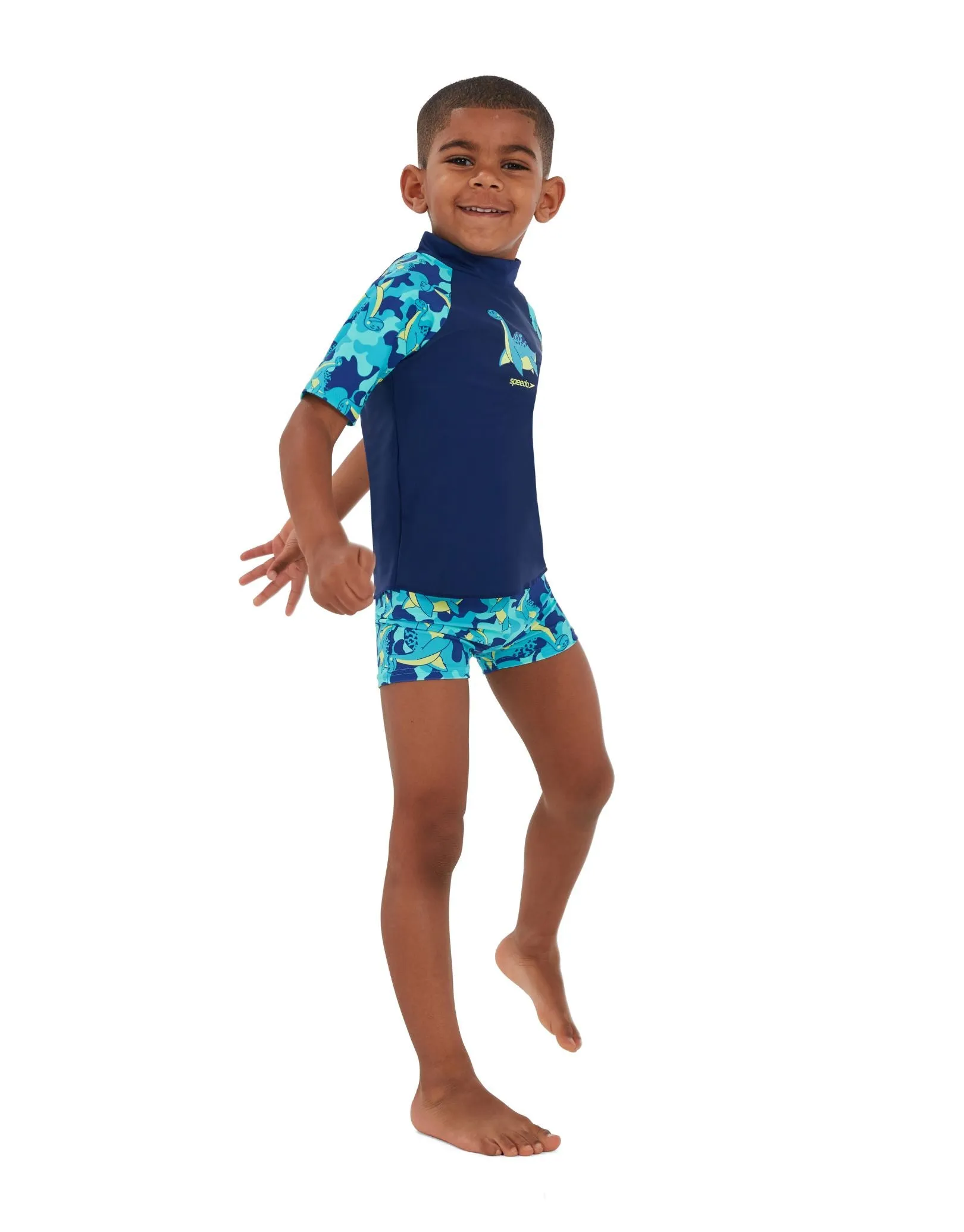 Tots Boys Printed Sun Protection Set - Blue