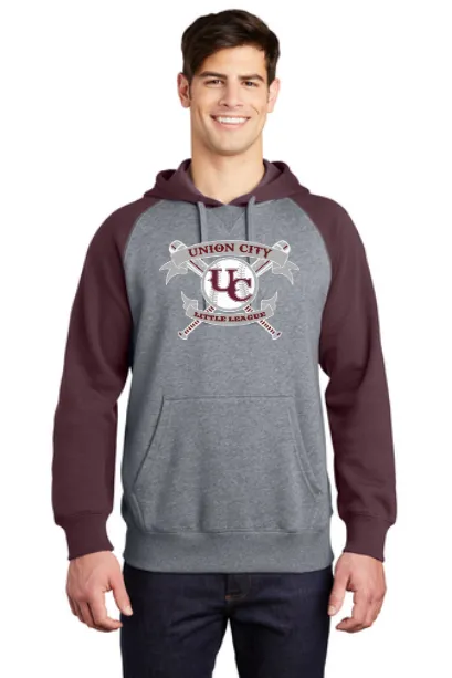 UCLL Sport-Tek® Raglan Colorblock Pullover Hooded Sweatshirt