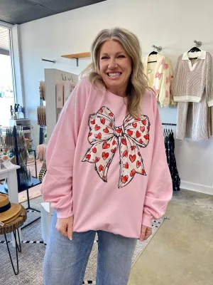 Valentines Bow Sweatshirt