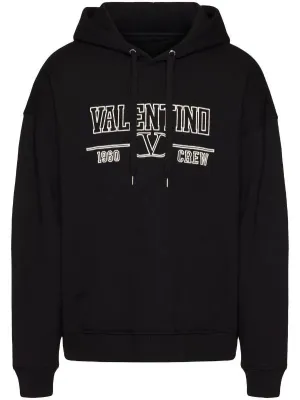 Valentino Garavani logo-print cotton hoodie