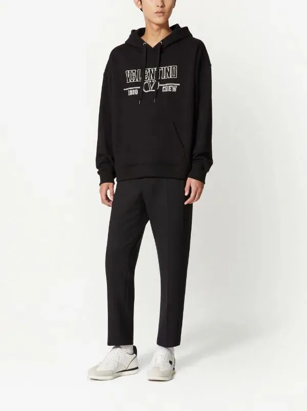 Valentino Garavani logo-print cotton hoodie