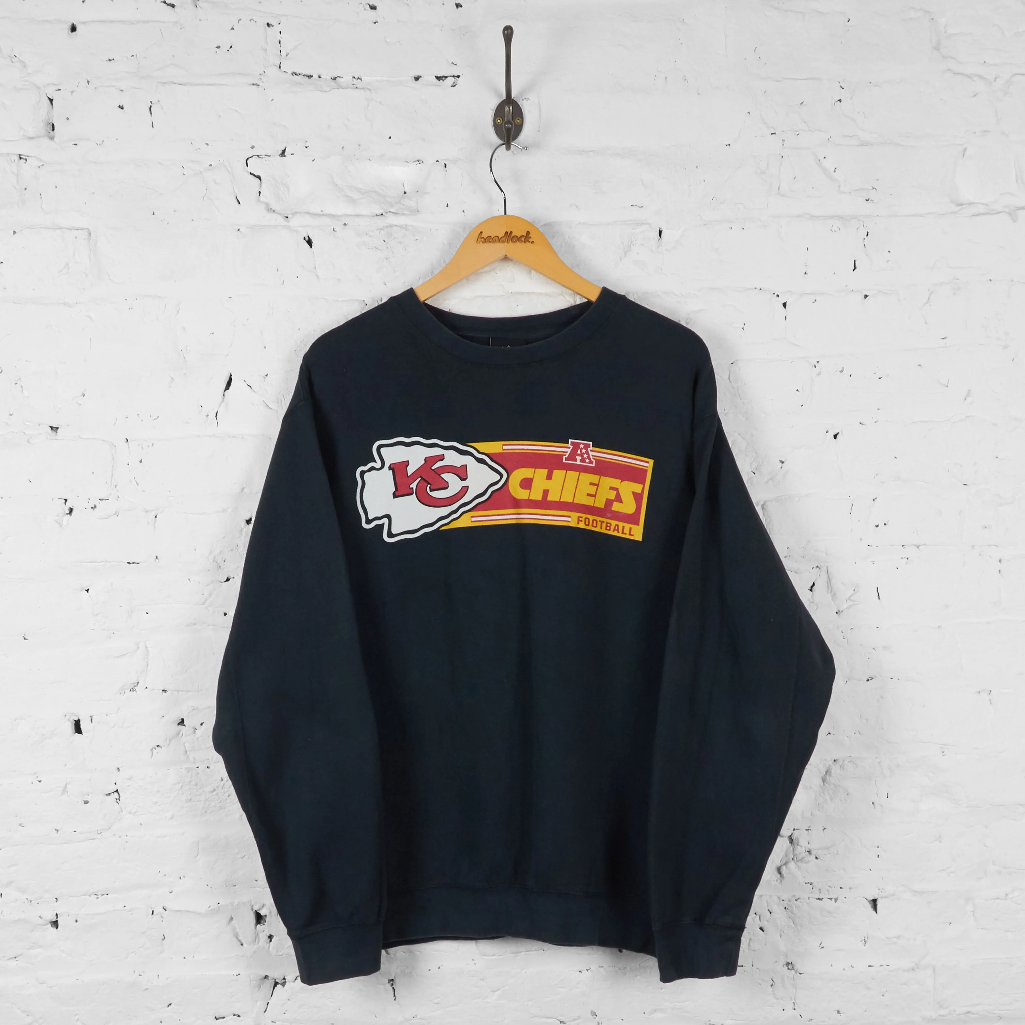 Vintage Kansas City Chiefs NFL Sweatshirt - Black - L