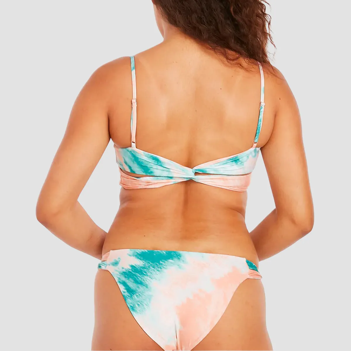 Volcom Blurred Lines Crop Bikini Top Hazey Pink - Womens