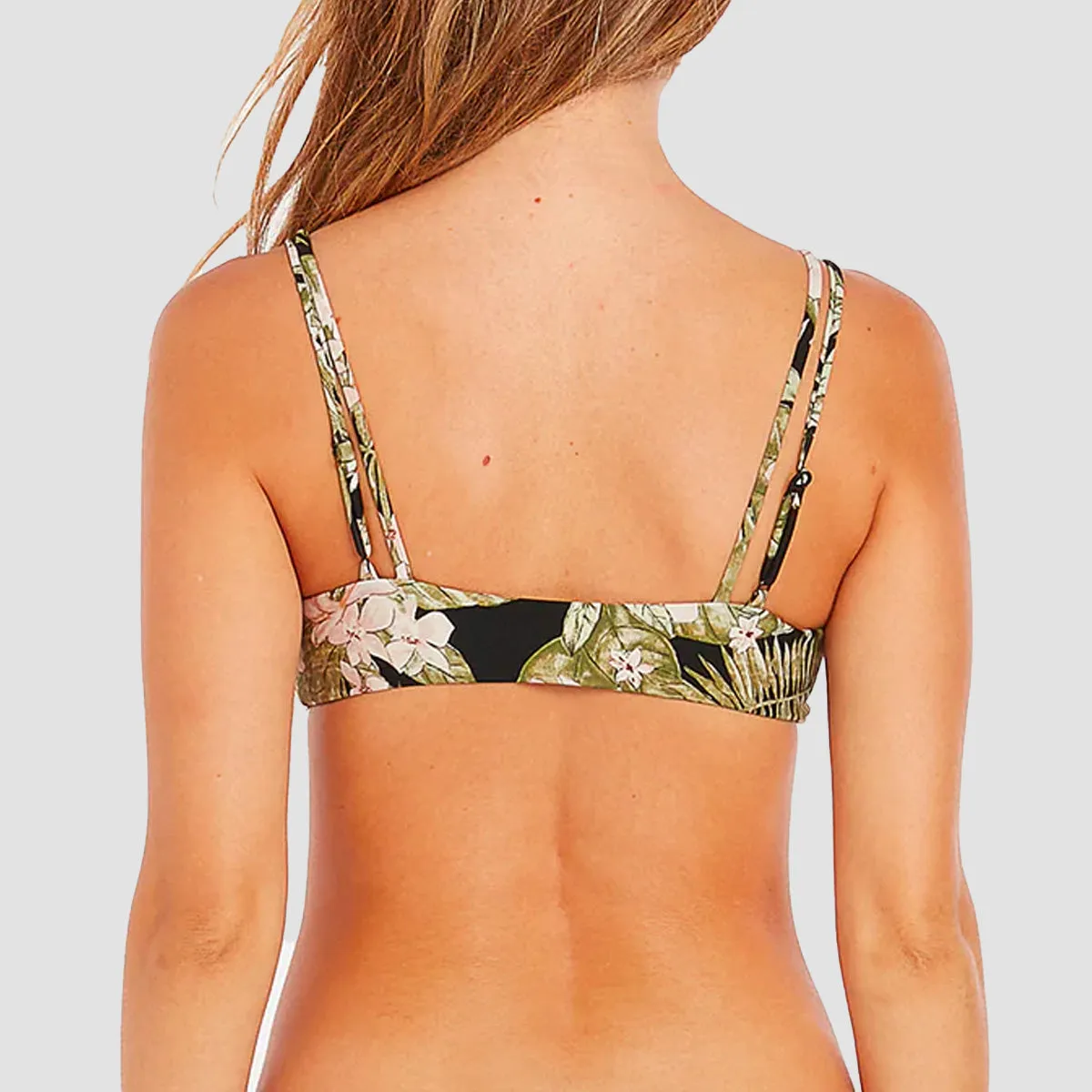 Volcom Midnight Tropic Scoop Bikini Top Shadow Lime - Womens