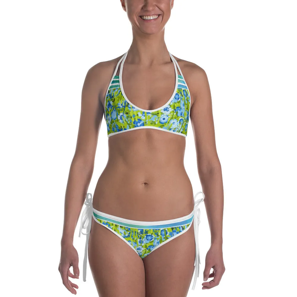 Watercolor Florals - Reversible Bikini