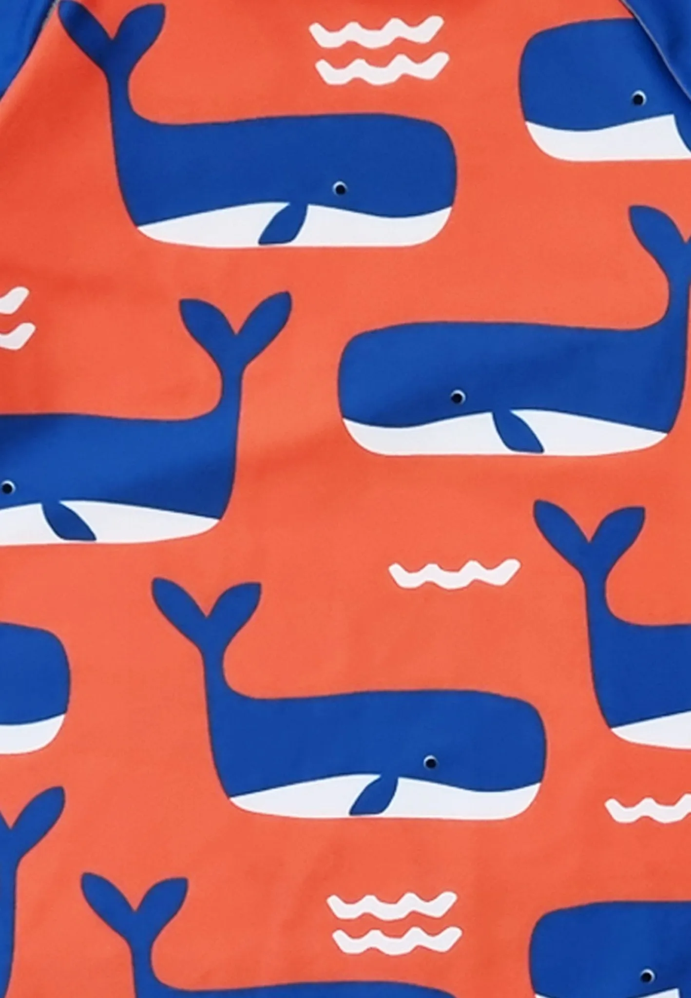 Whale Waves Print Kids' Rash Vest