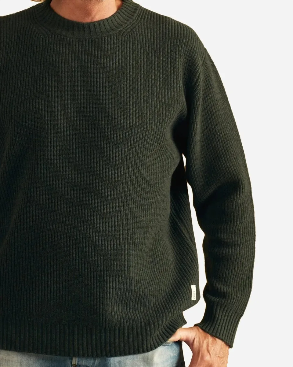 Willy Crewneck Knit - Dark Moss