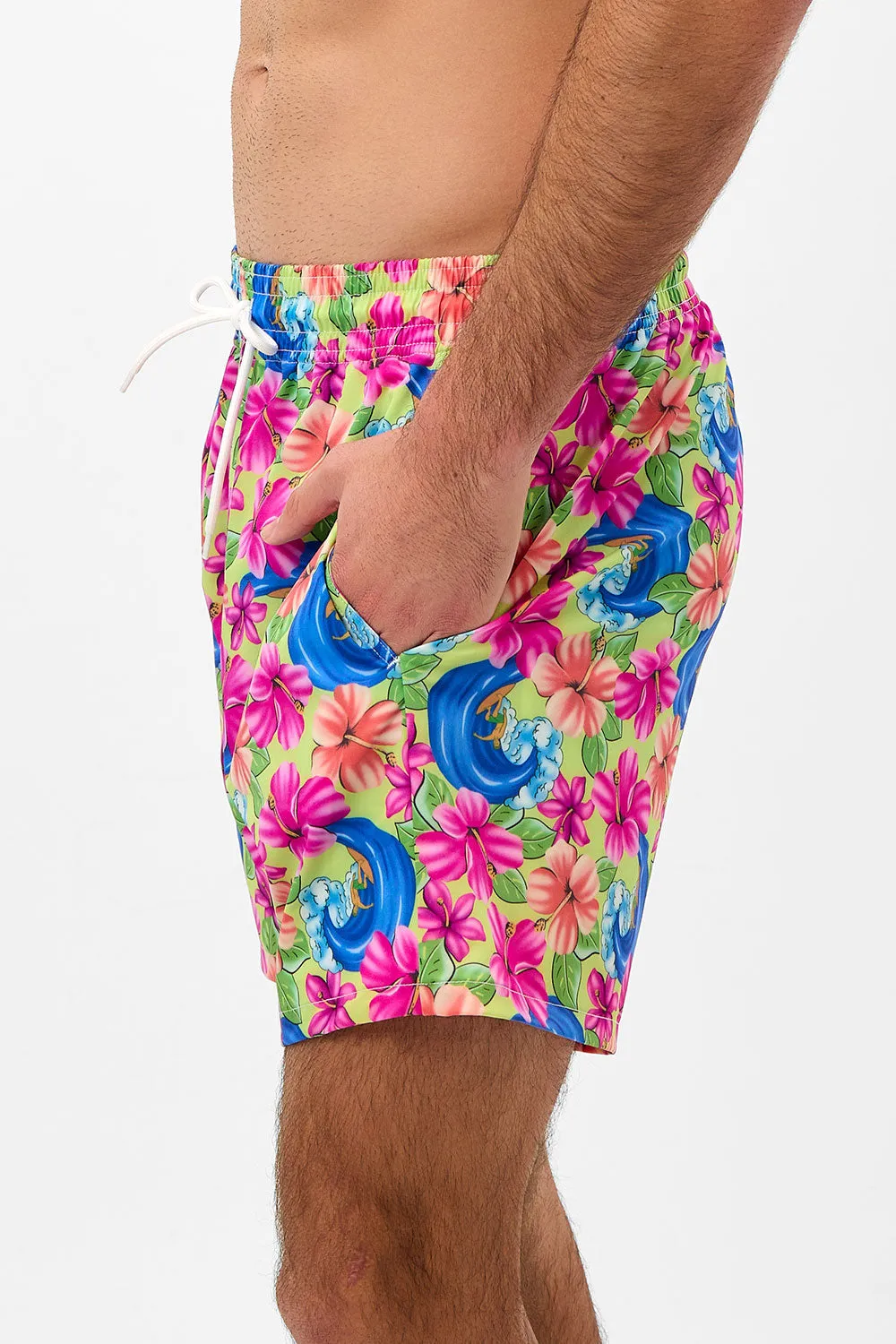 Winston Floral Unisex Board Short - Neon Surfer