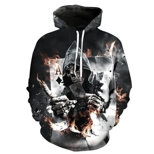 Wolf Printed Hoodie Quality Pullover