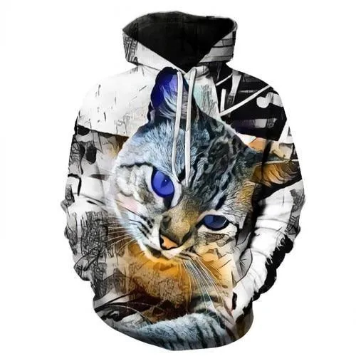 Wolf Printed Hoodie Quality Pullover