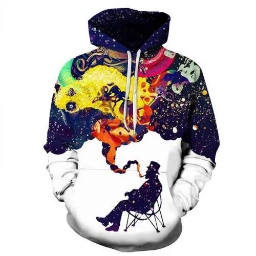 Wolf Printed Hoodie Quality Pullover