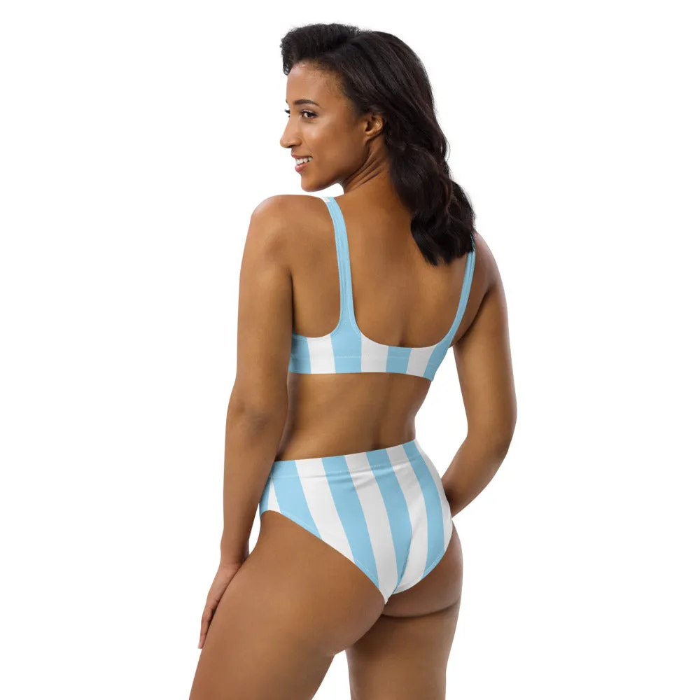 Women's Aqua Striped Bikini