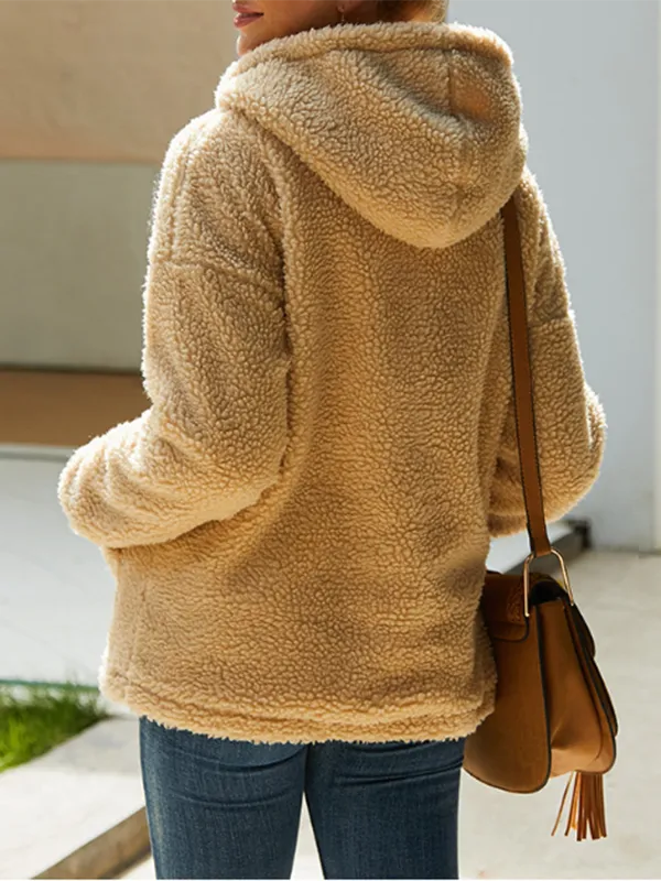 Women's Cardigan Sweater With Hooded Pockets