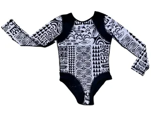 Women's Coolie-Kini Matamua Print ~ Black / White