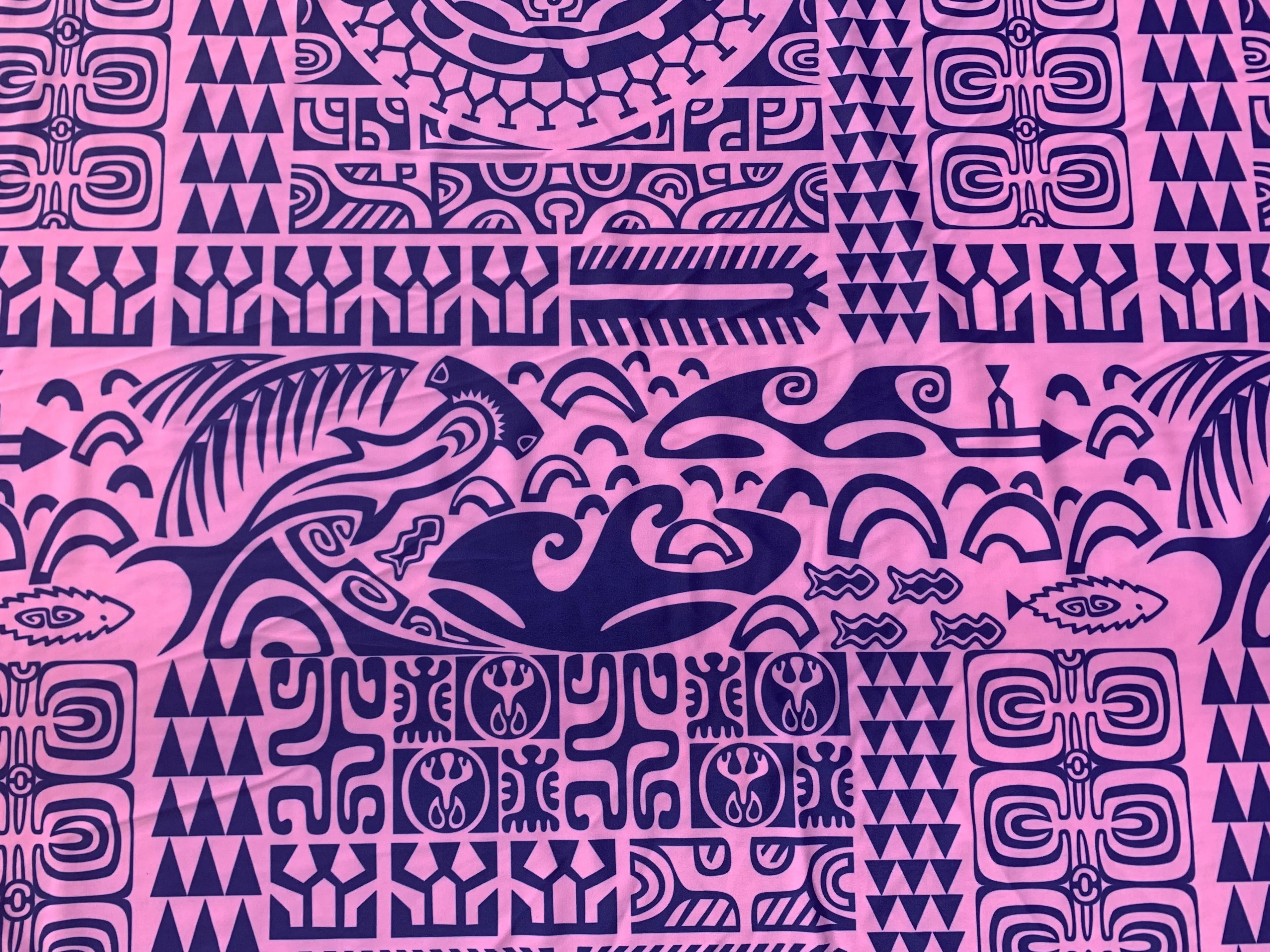 Women's Coolie-Kini Matamua Print ~ Pink / Navy