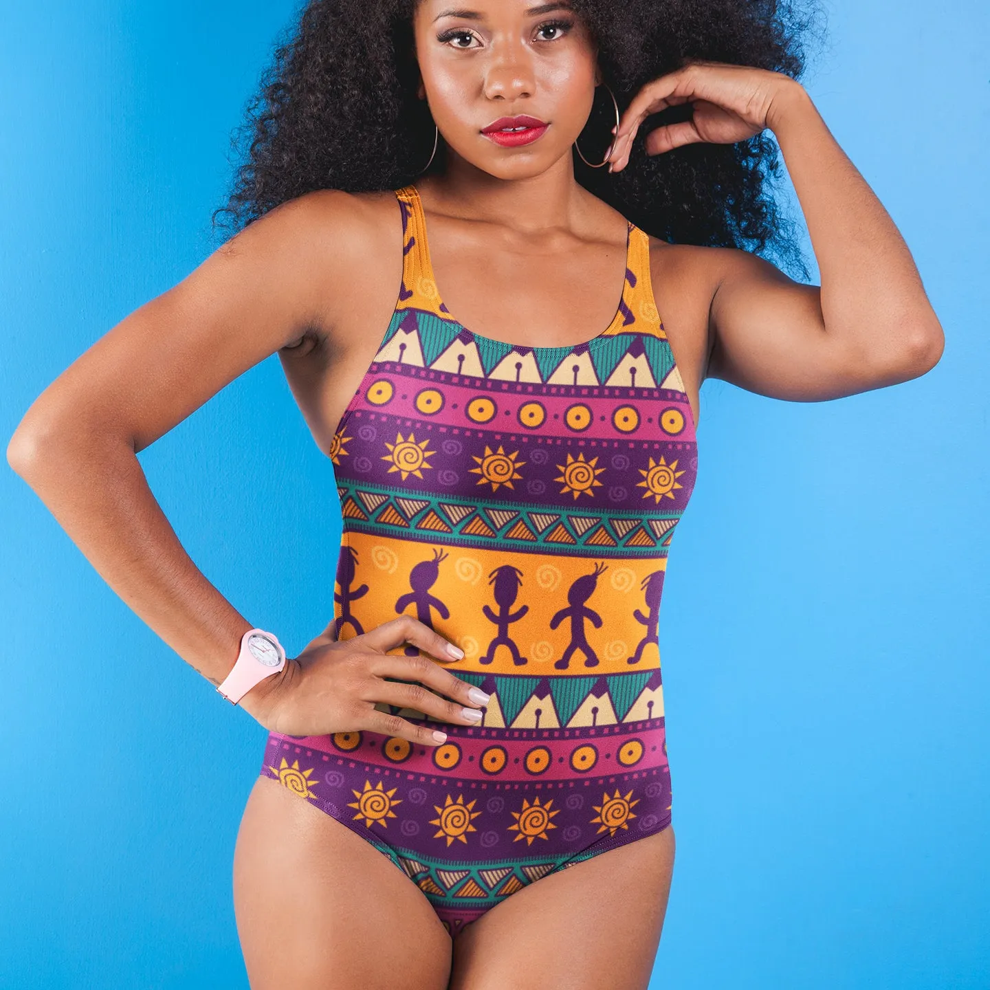 Women's Hieroglyphics One-Piece Swimsuit