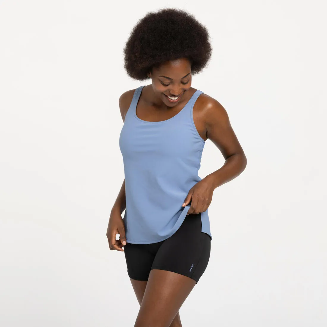 Women's one-piece swimsuit Tankini shorty Heva Tetia blue