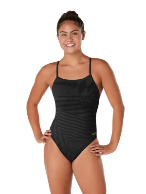 Women's Printed Double Strap X Back One Piece