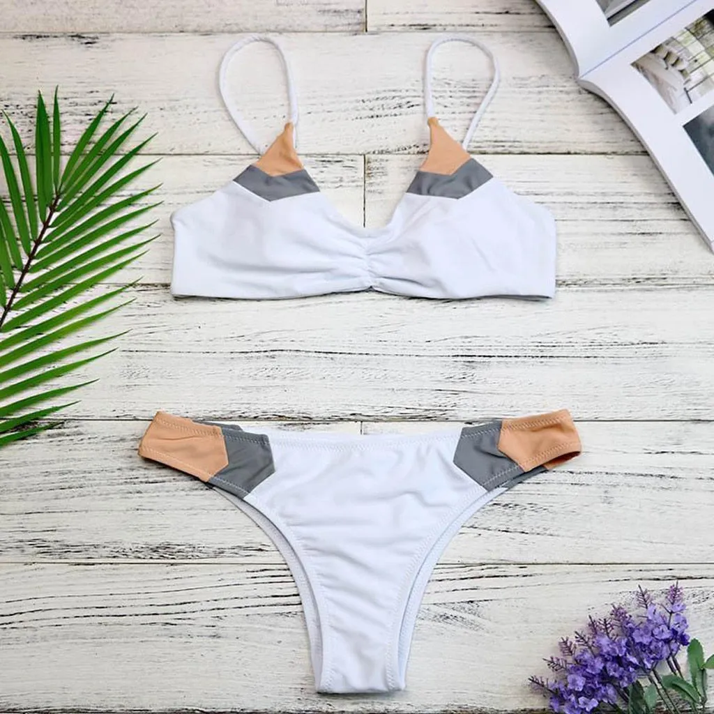 Womens Two Pieces Bathing Suits Swimsuits Bikini Set