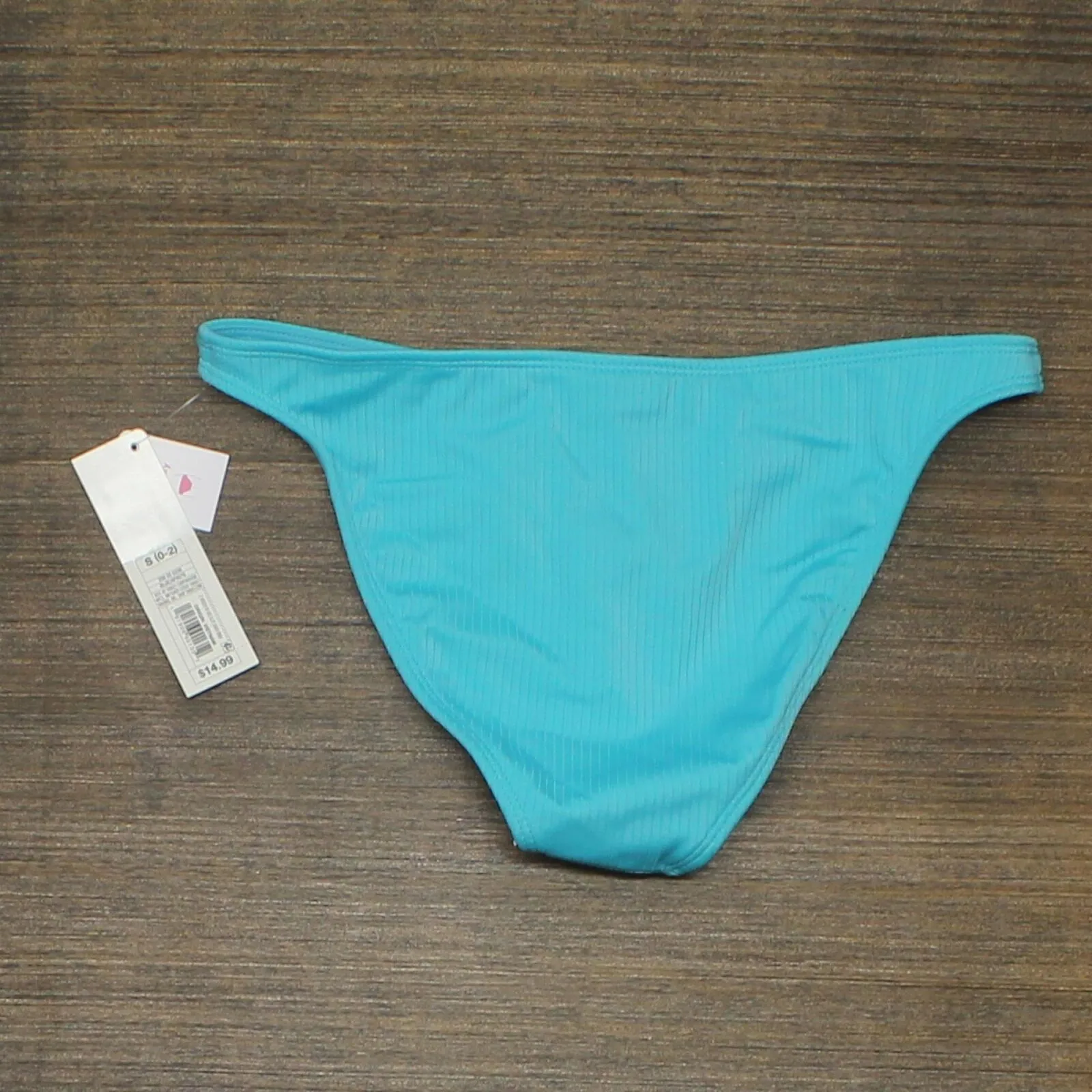 Xhilaration Juniors' Sustainably Made Ribbed V Front Cheeky Bikini Bottom