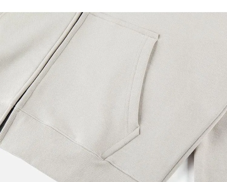 Zip-up Basic Cotton Hoodie