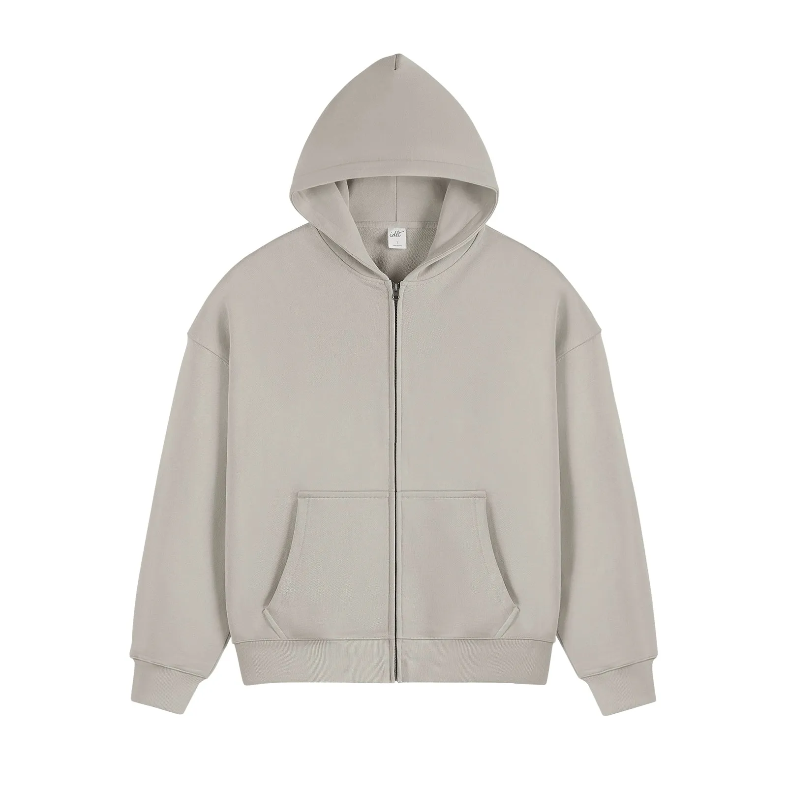 Zip-up Basic Cotton Hoodie