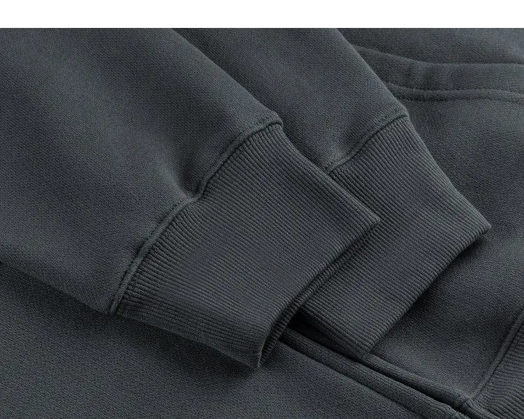 Zip-up Basic Cotton Hoodie