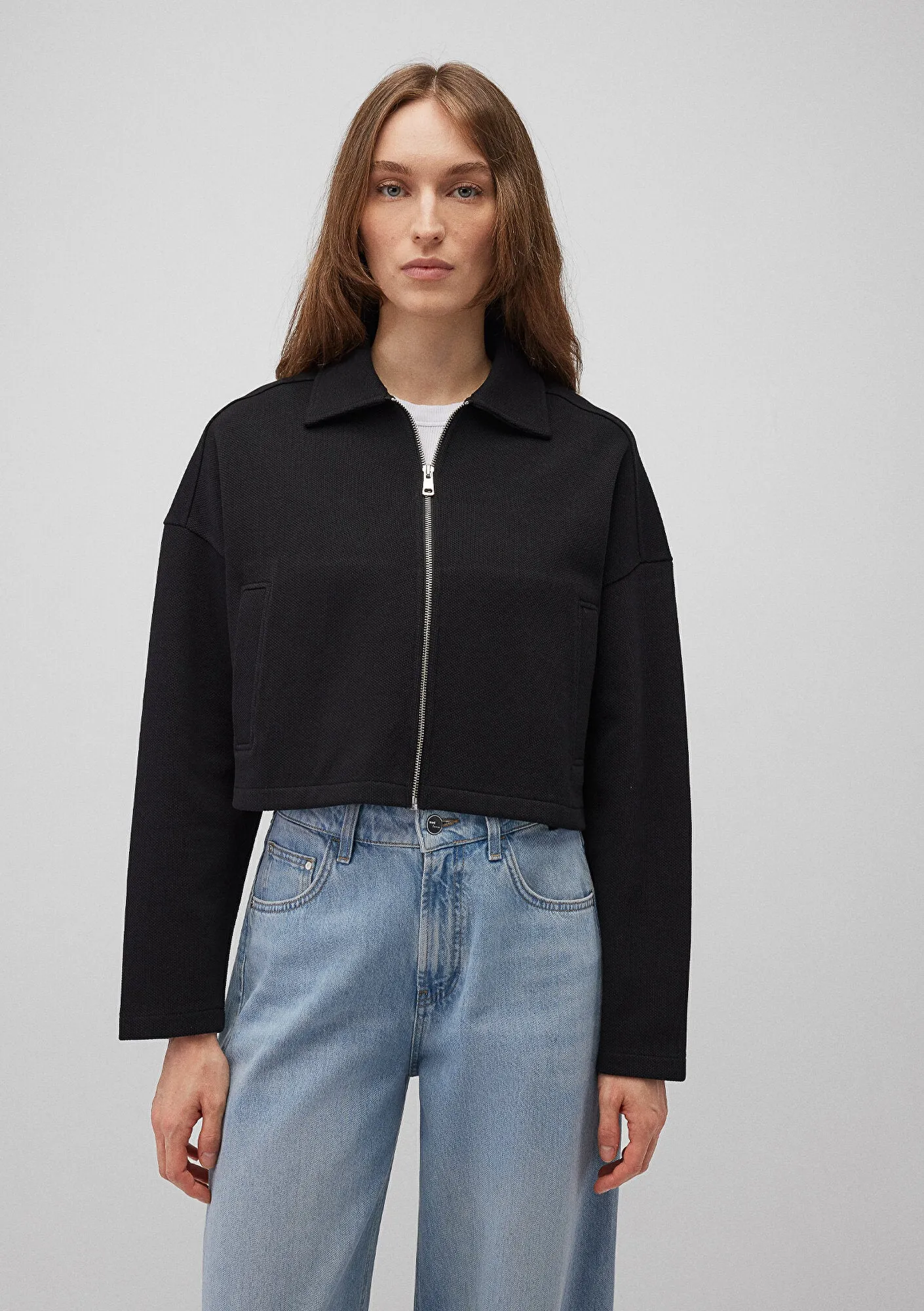 Zip Up Black Sweatshirt