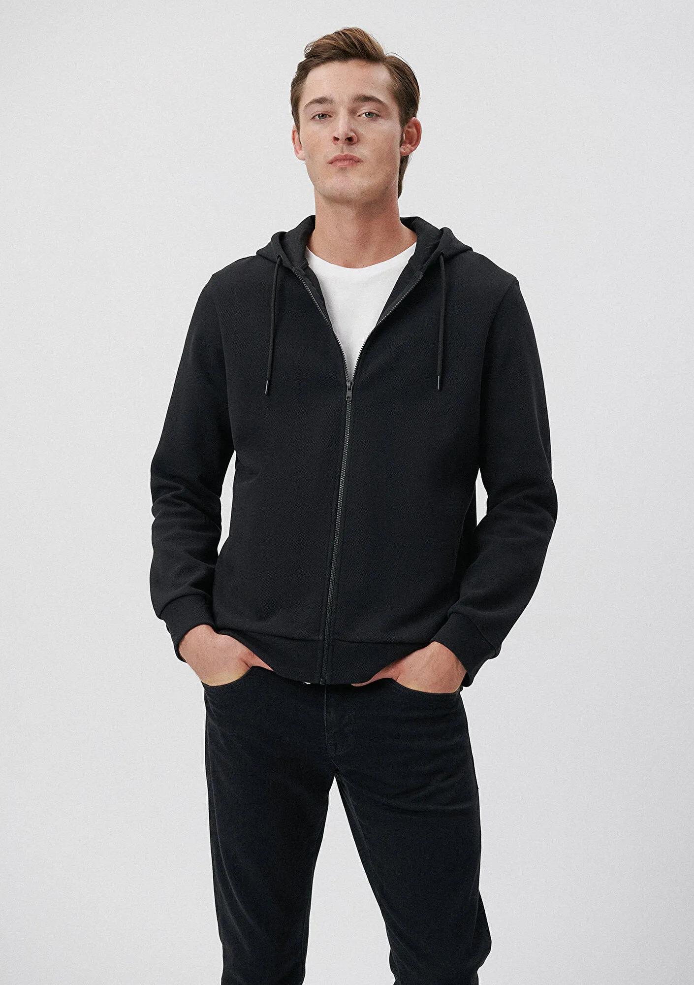 Zip Up Black Sweatshirt