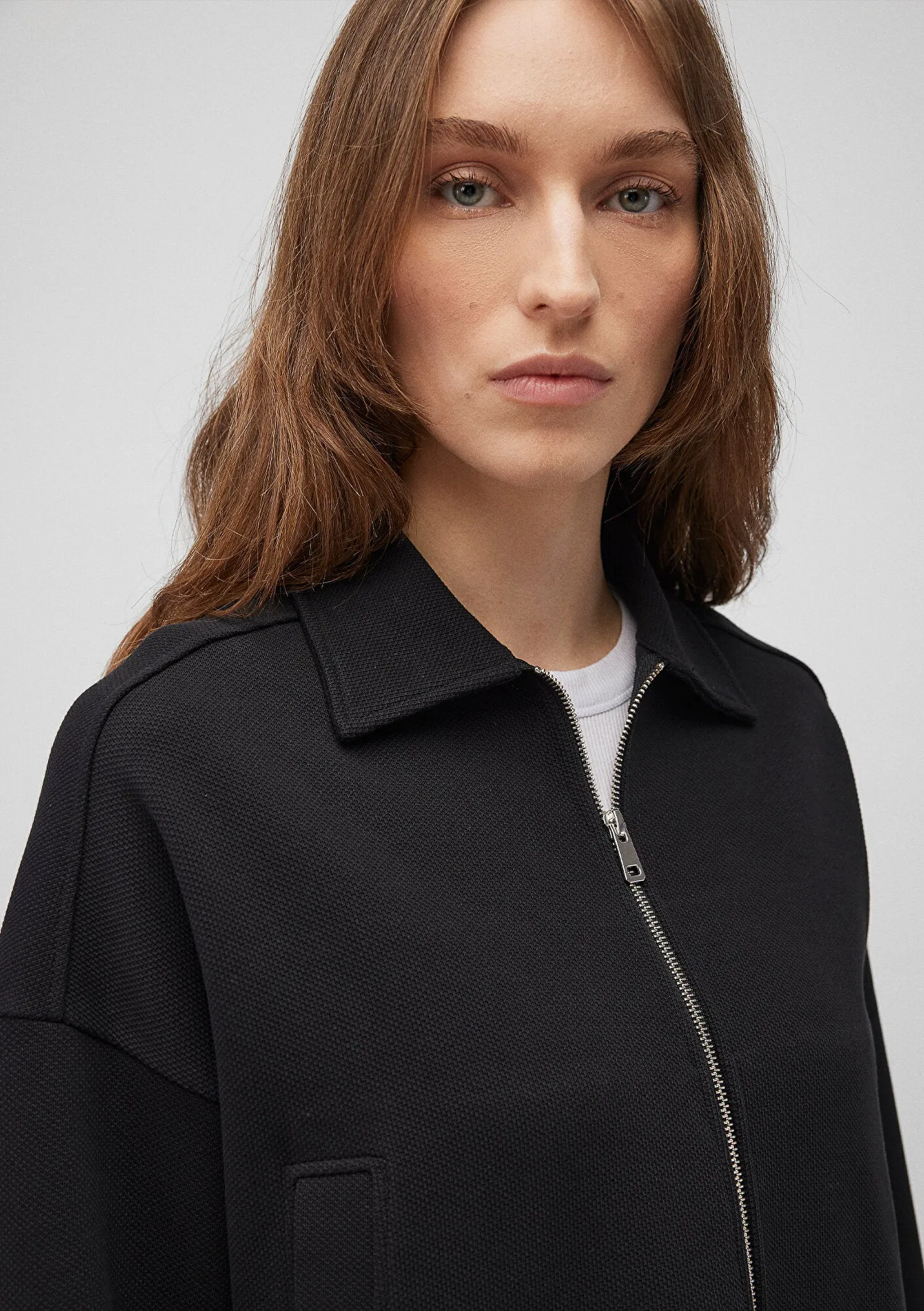 Zip Up Black Sweatshirt