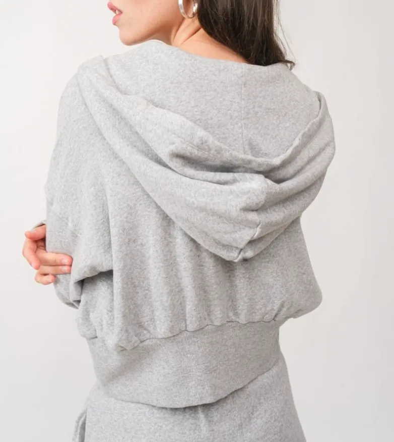 Zip Up Cropped Hoodie