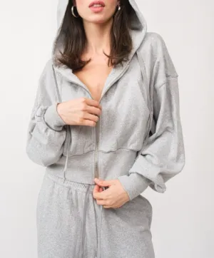 Zip Up Cropped Hoodie