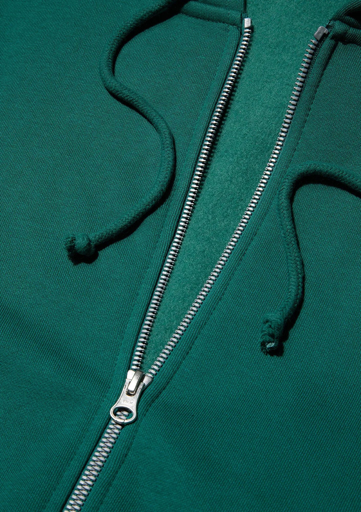 Zip Up Hooded Green Sweatshirt